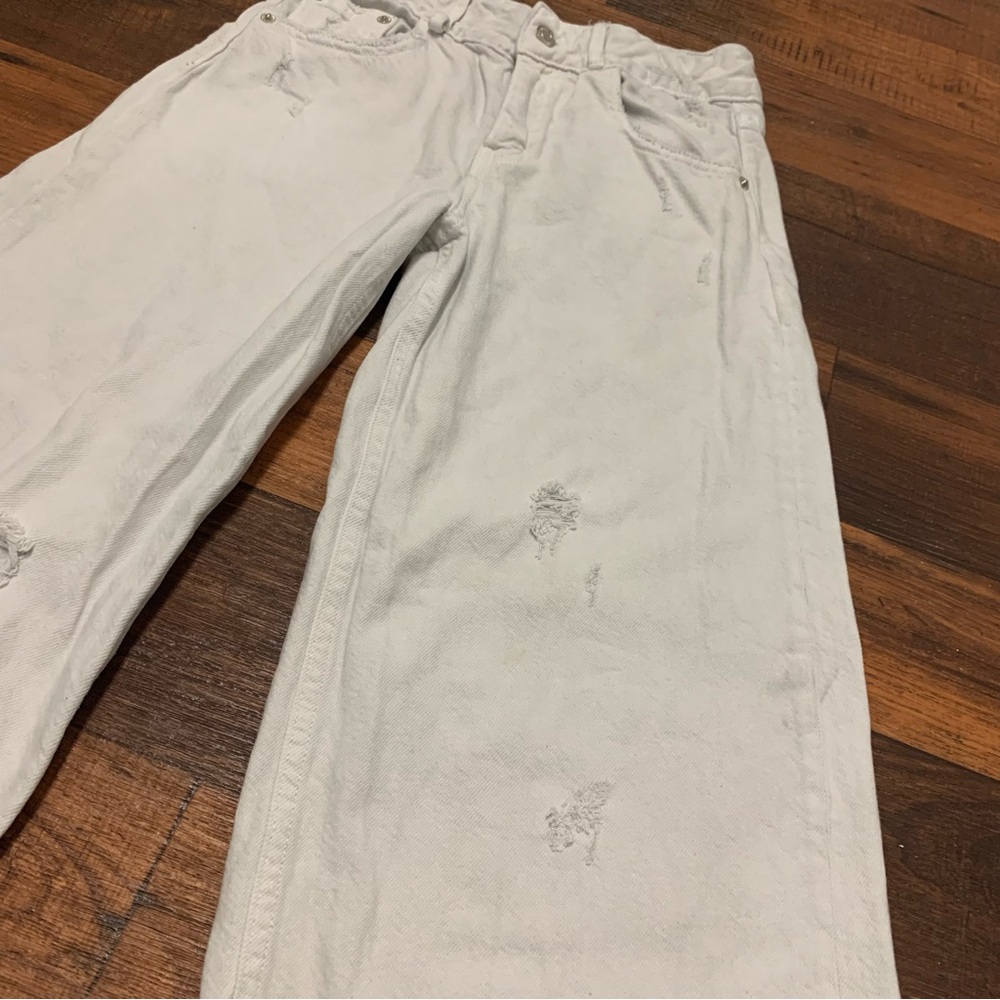 Zara Y2K Girls Jeans Size 13 -14 Years Loose Fit Cm 164 Gray 100% Cotton - Picture 4 of 9